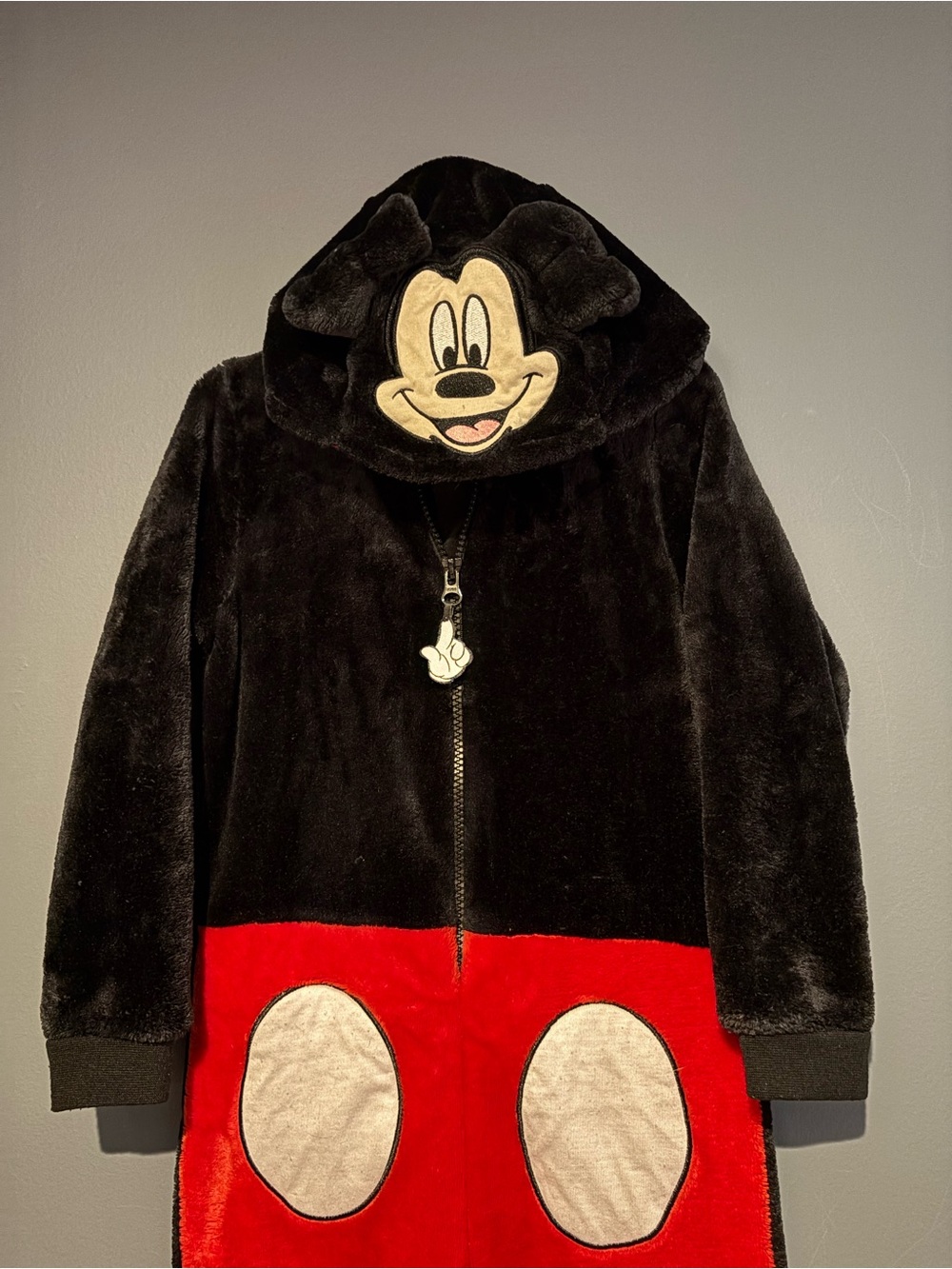 Mickey Mouse Onsie Zip Up Suit Costume Kids Size 5T Halloween Dress Up Bodysuit - Picture 5 of 8